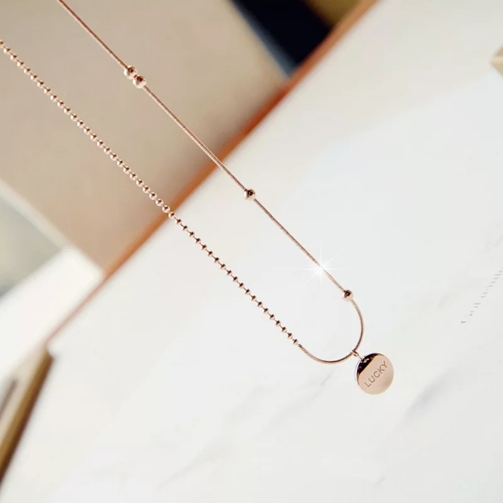 ⚡New Gold Lucky Bead Necklace - Picture 2 of 4